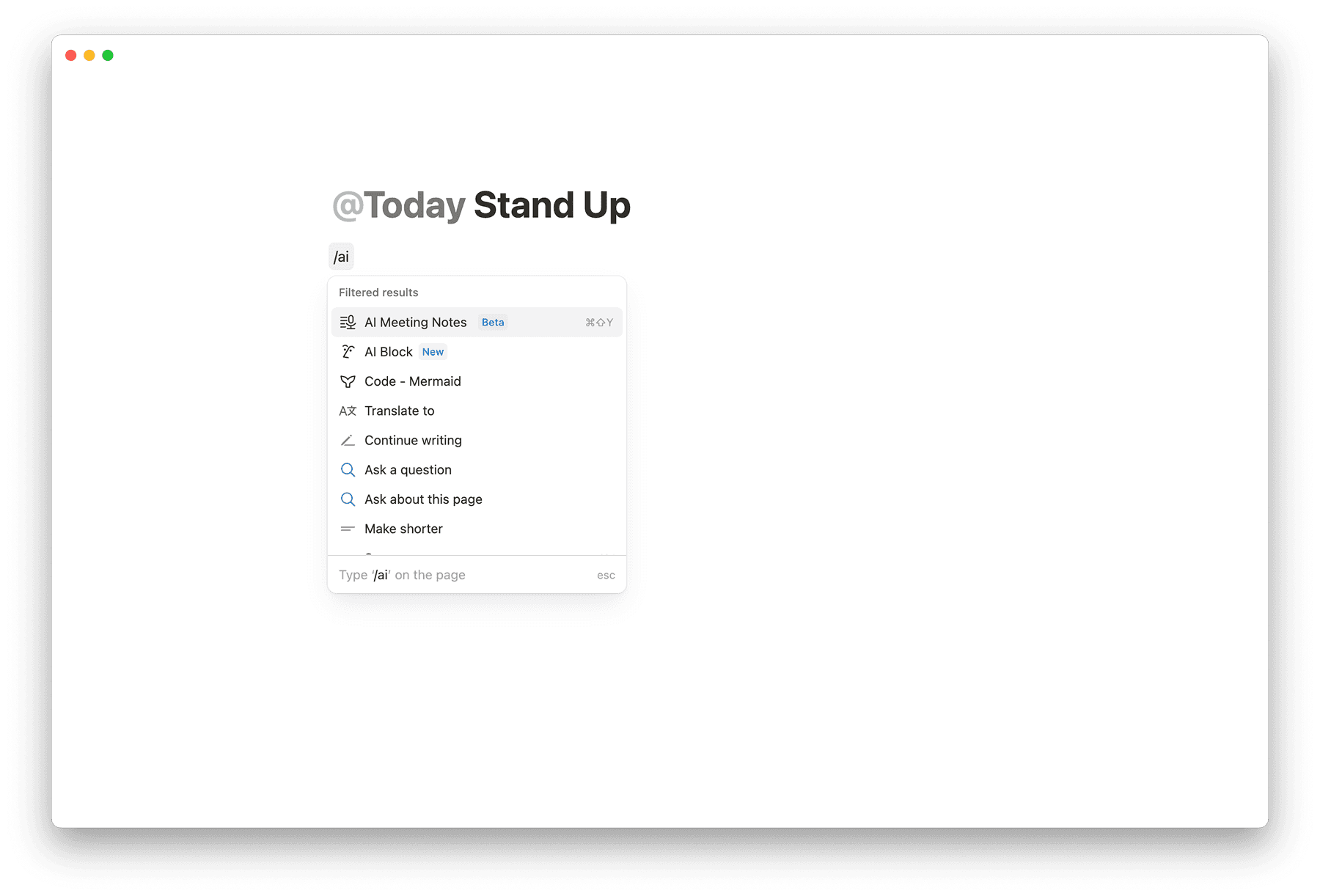 HC: AI Meeting Notes