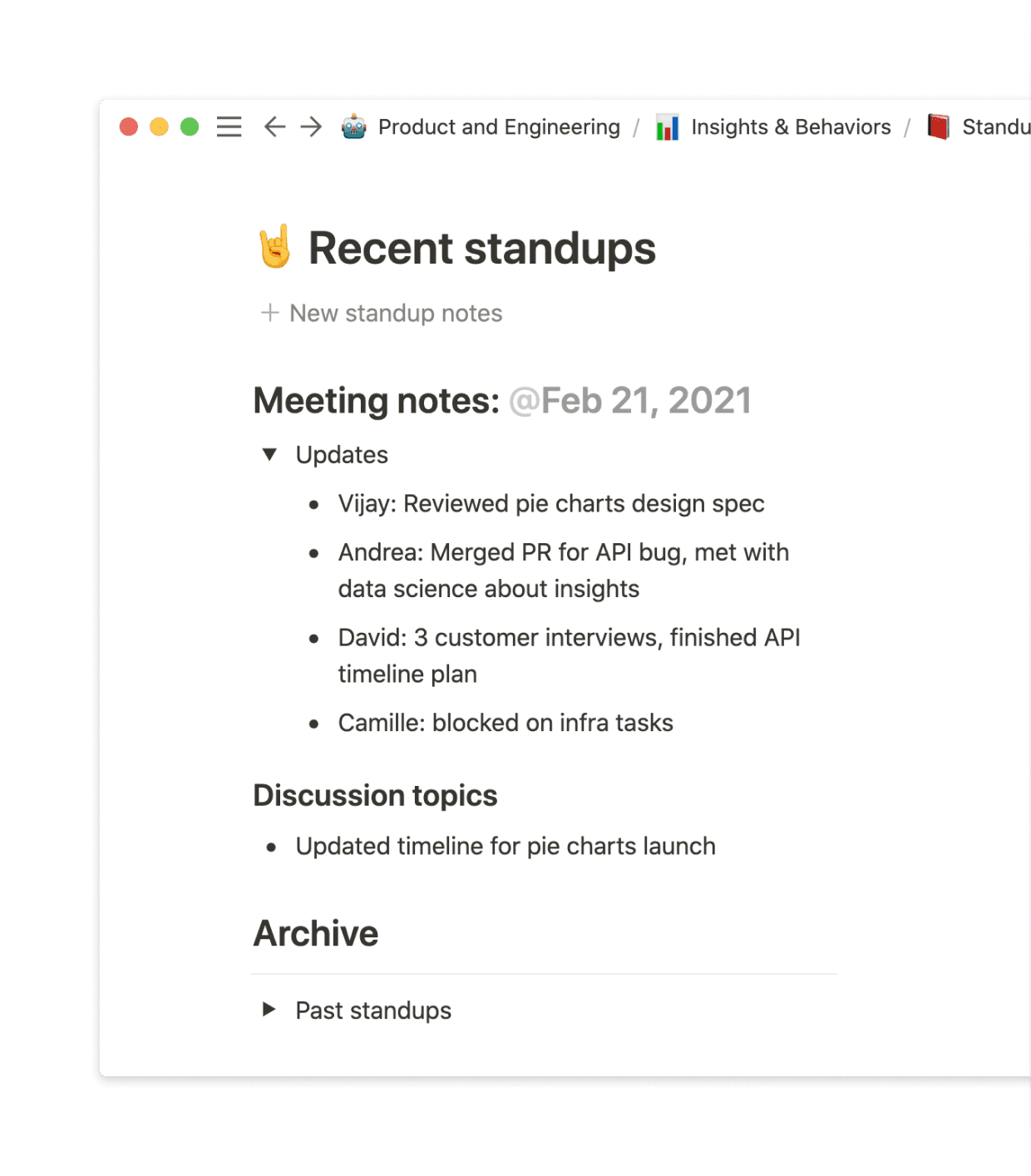 Share information and save decision-making context forever.