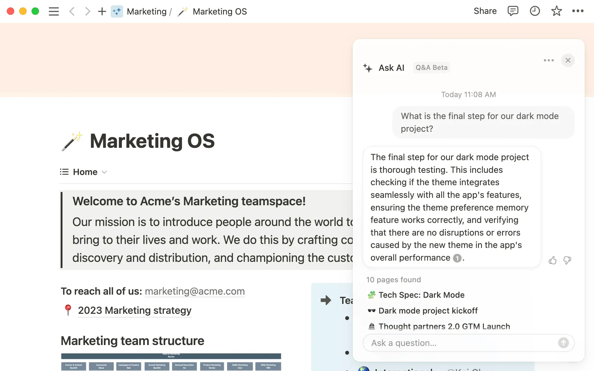 How Q&A finds answers hero