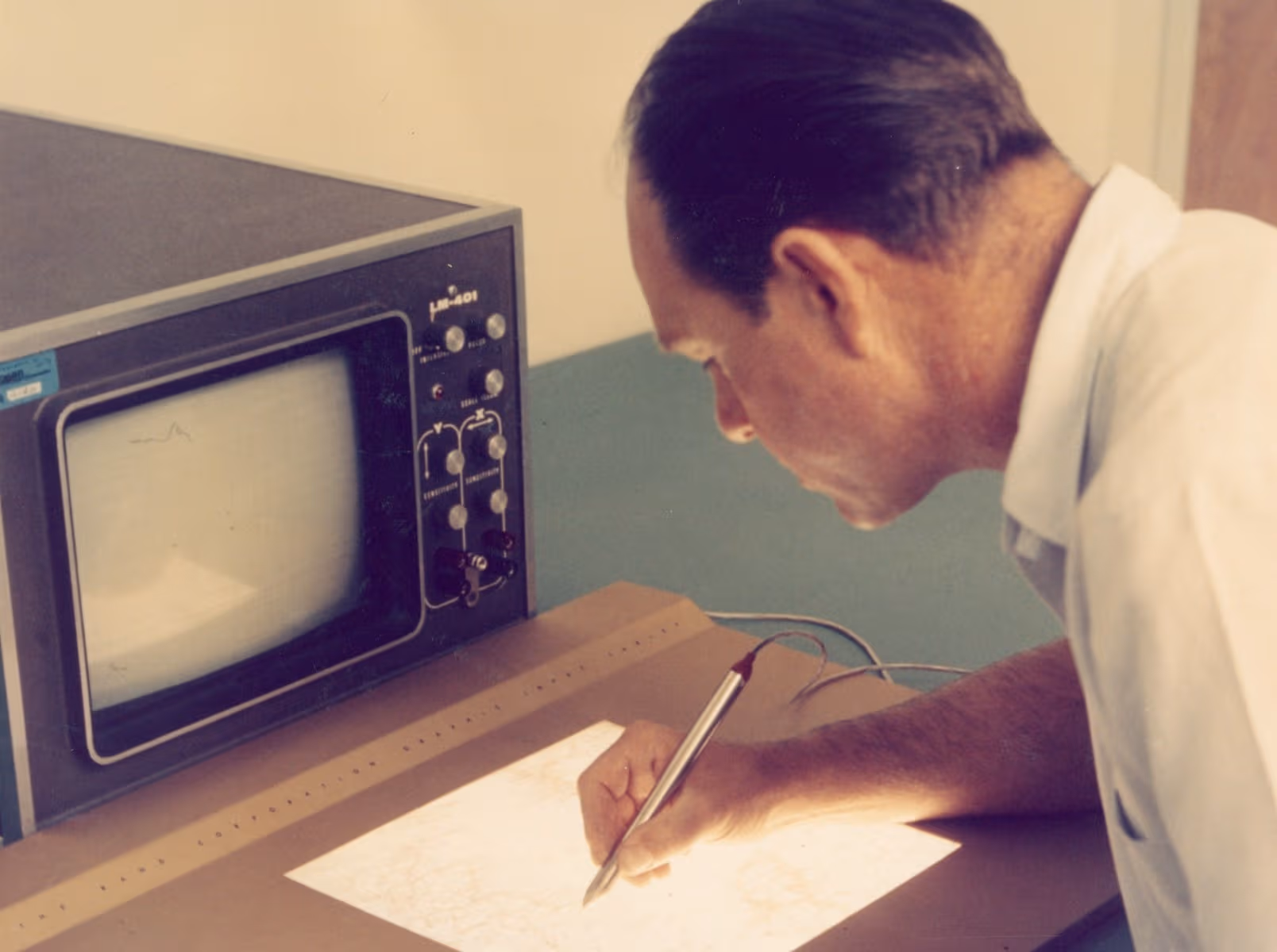 The RAND Tablet in action. Image from RAND Corporation Archives.