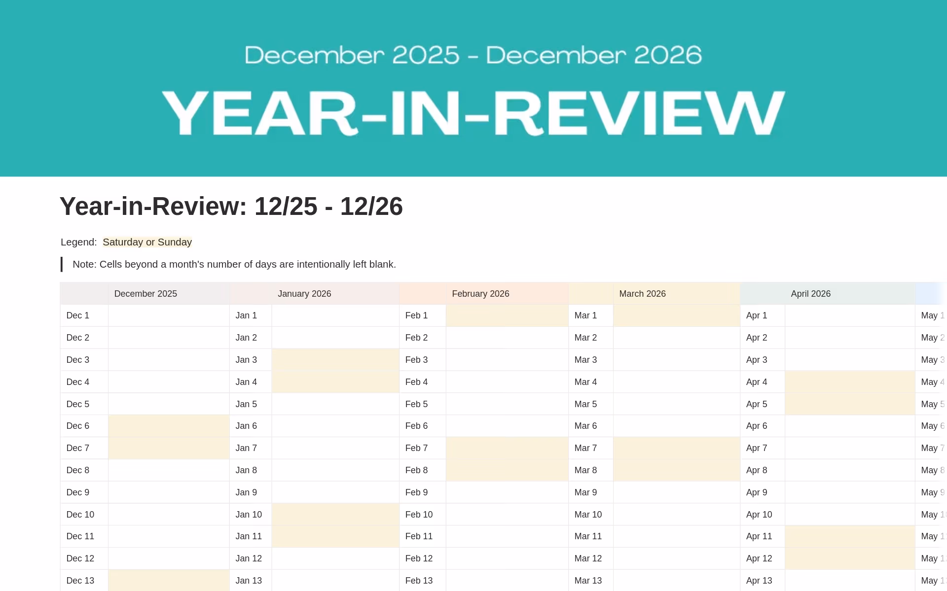 Screenshot of Systems to build your best self collection by Notion